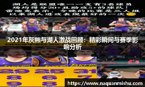 2021年灰熊与湖人激战回顾：精彩瞬间与赛季影响分析